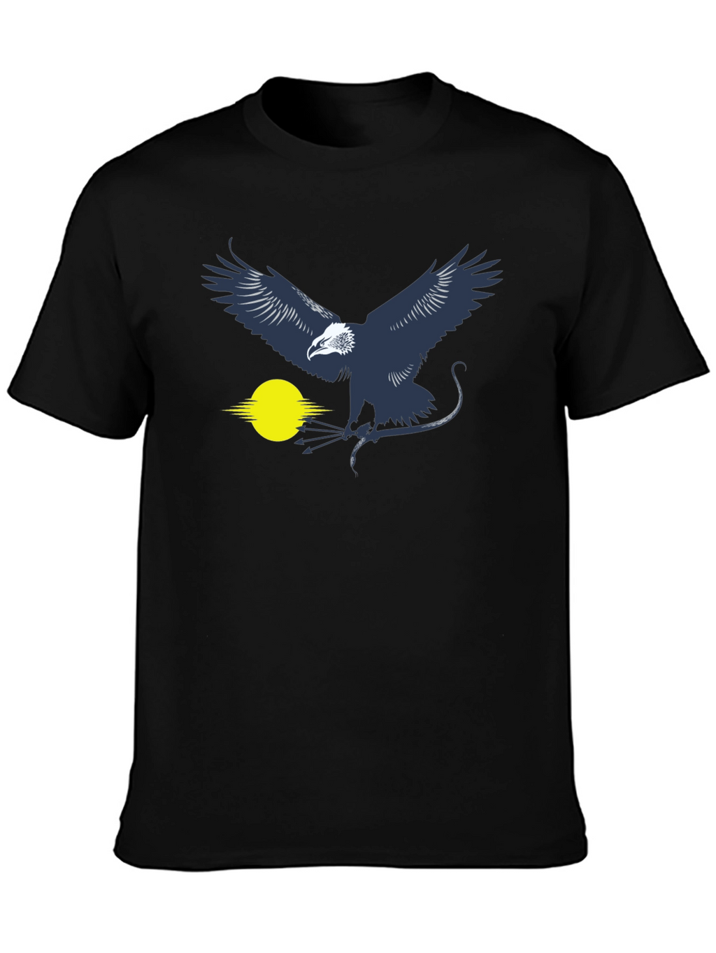 Eagle Graphic T-Shirt - Black Cotton Blend