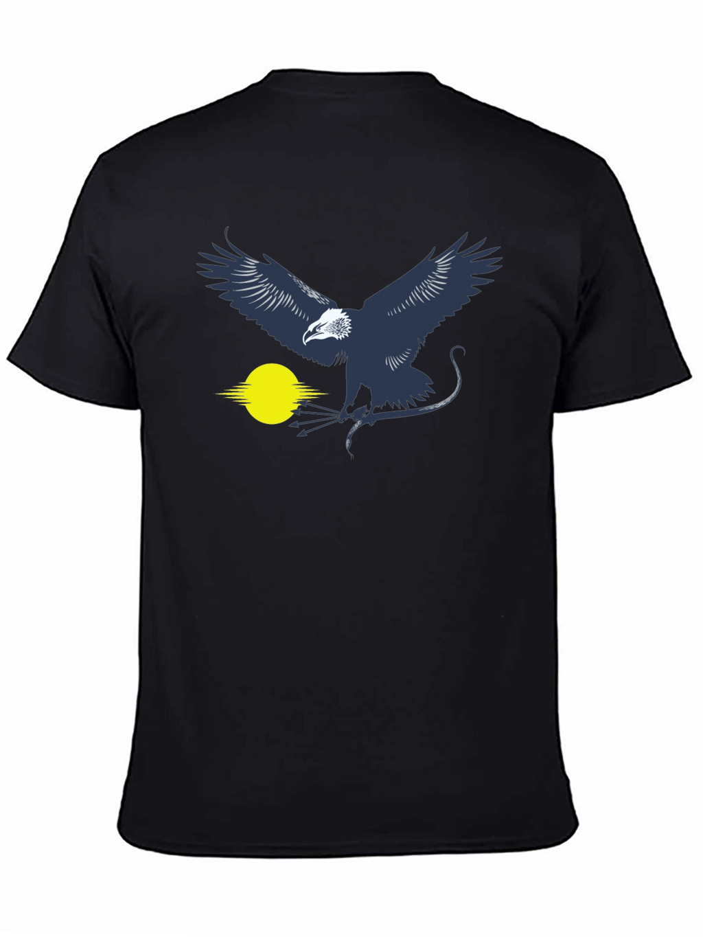 Eagle Graphic T-Shirt - Black Cotton Blend