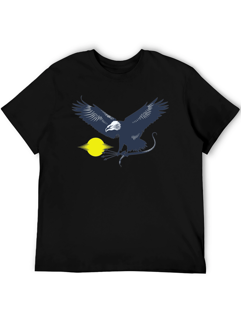 Eagle Graphic T-Shirt - Black Cotton Blend
