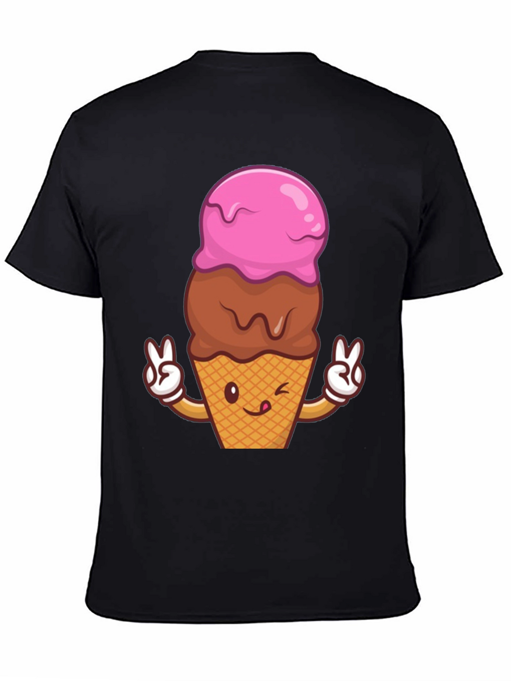 Ice Cream Cone Peace Sign Graphic Tee