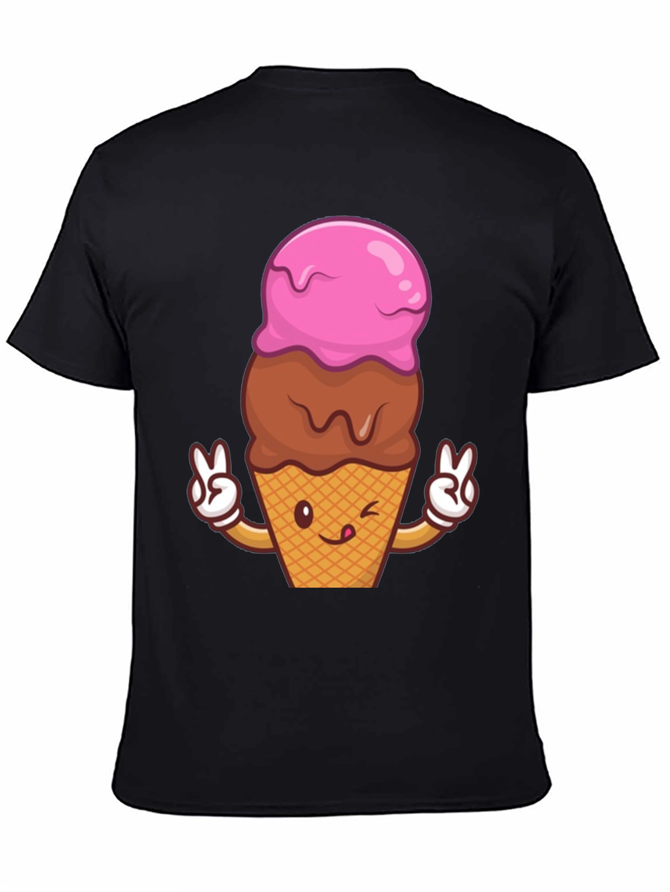 Ice Cream Cone Peace Sign Graphic Tee