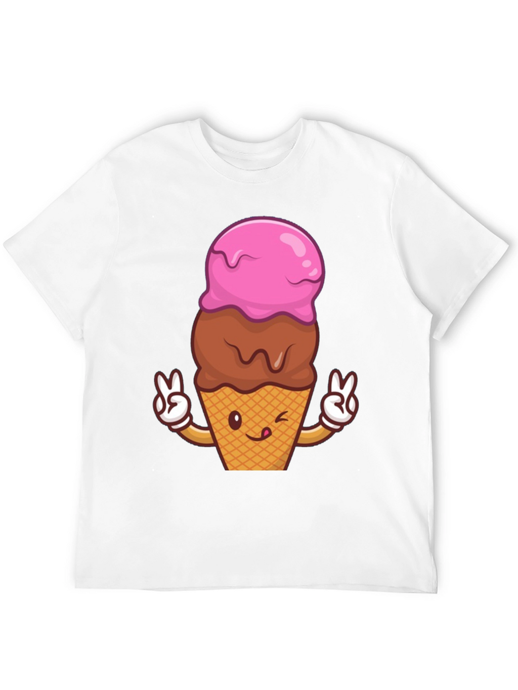Ice Cream Cone Peace Sign Graphic Tee