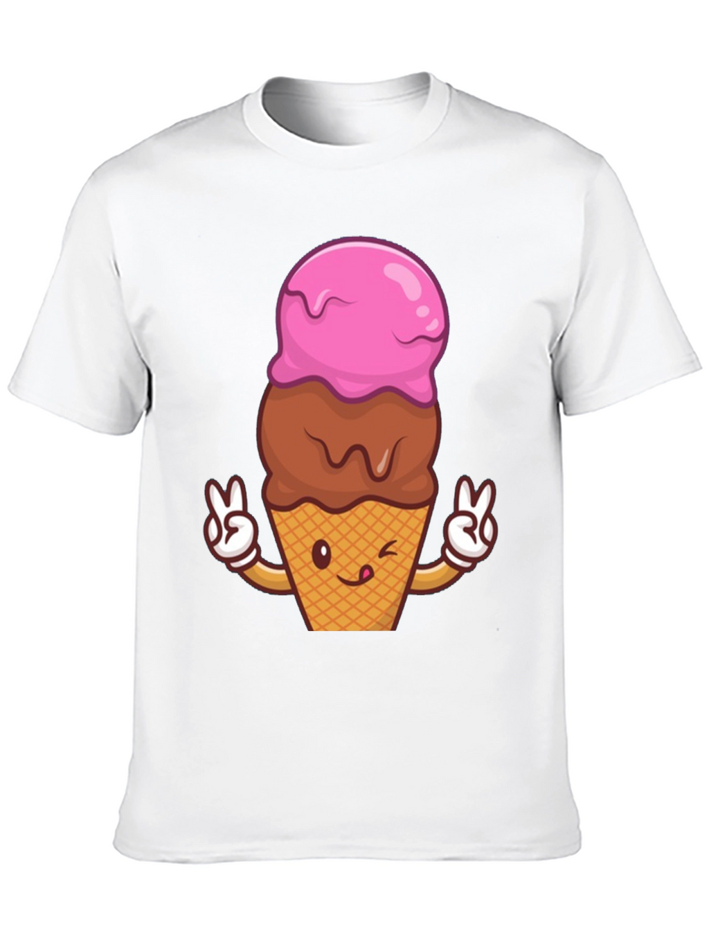 Ice Cream Cone Peace Sign Graphic Tee