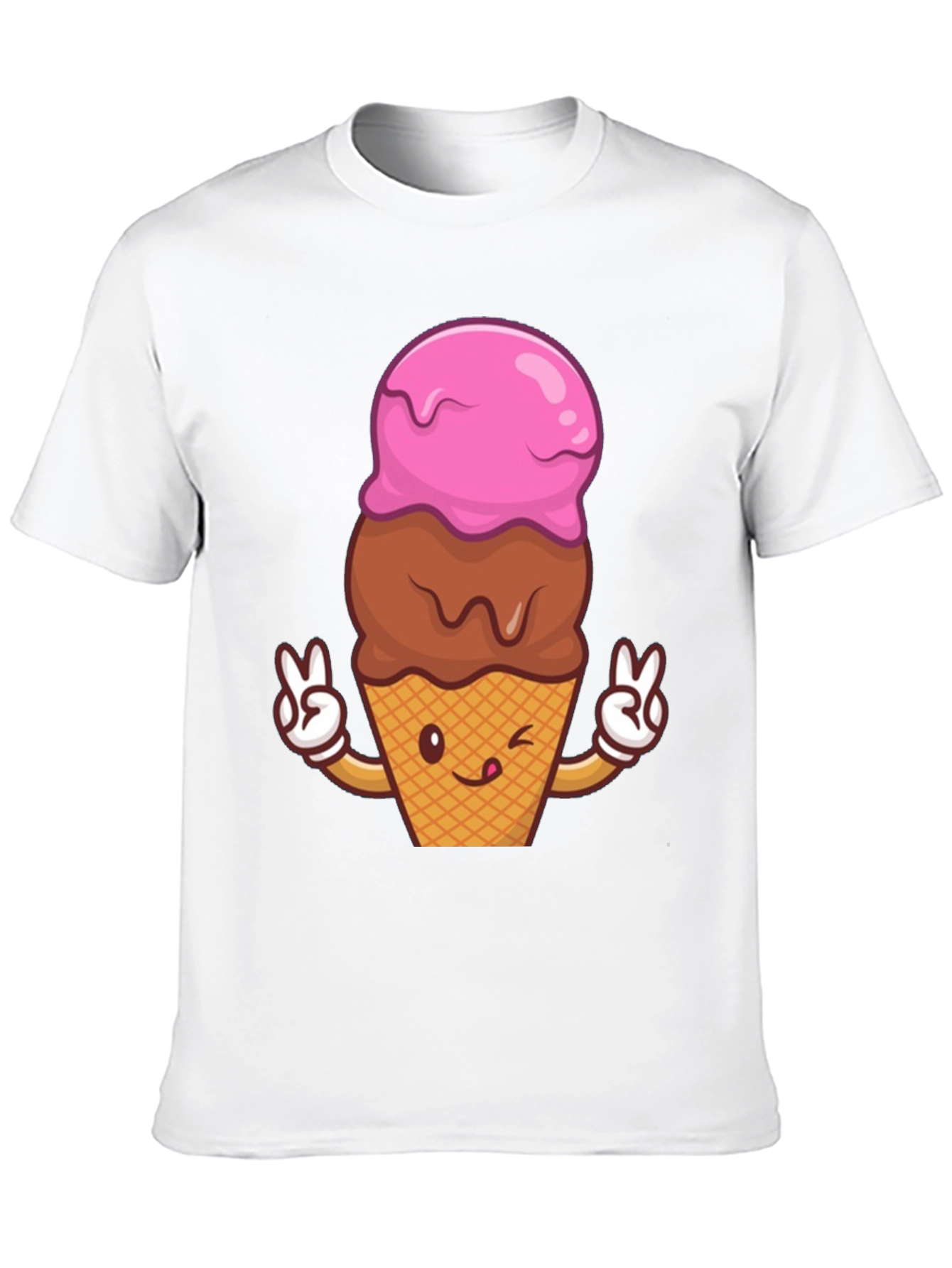 Ice Cream Cone Peace Sign Graphic Tee
