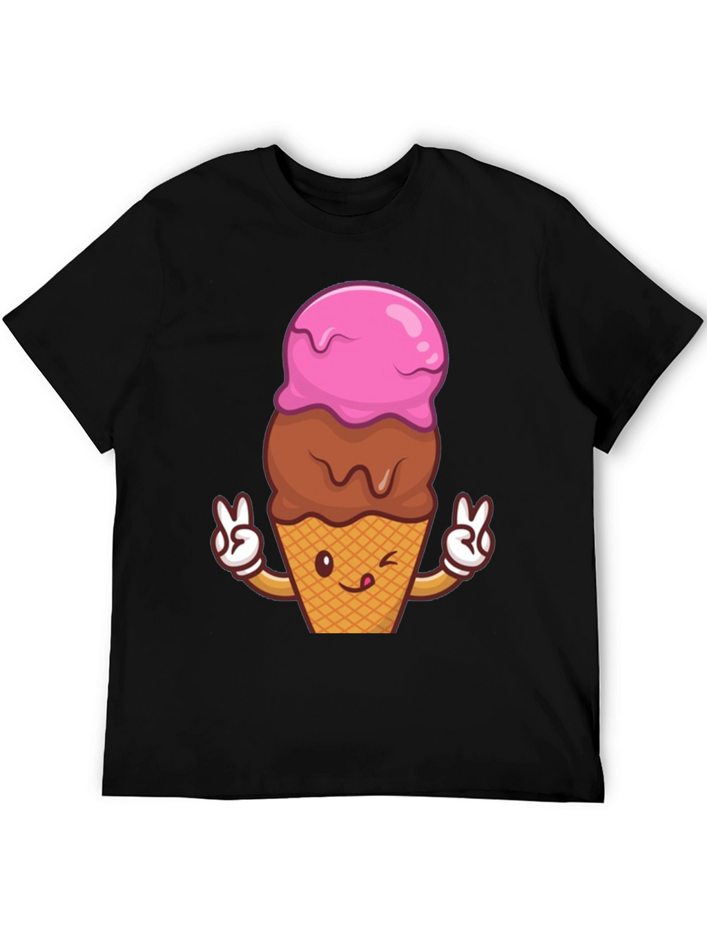 Ice Cream Cone Peace Sign Graphic Tee