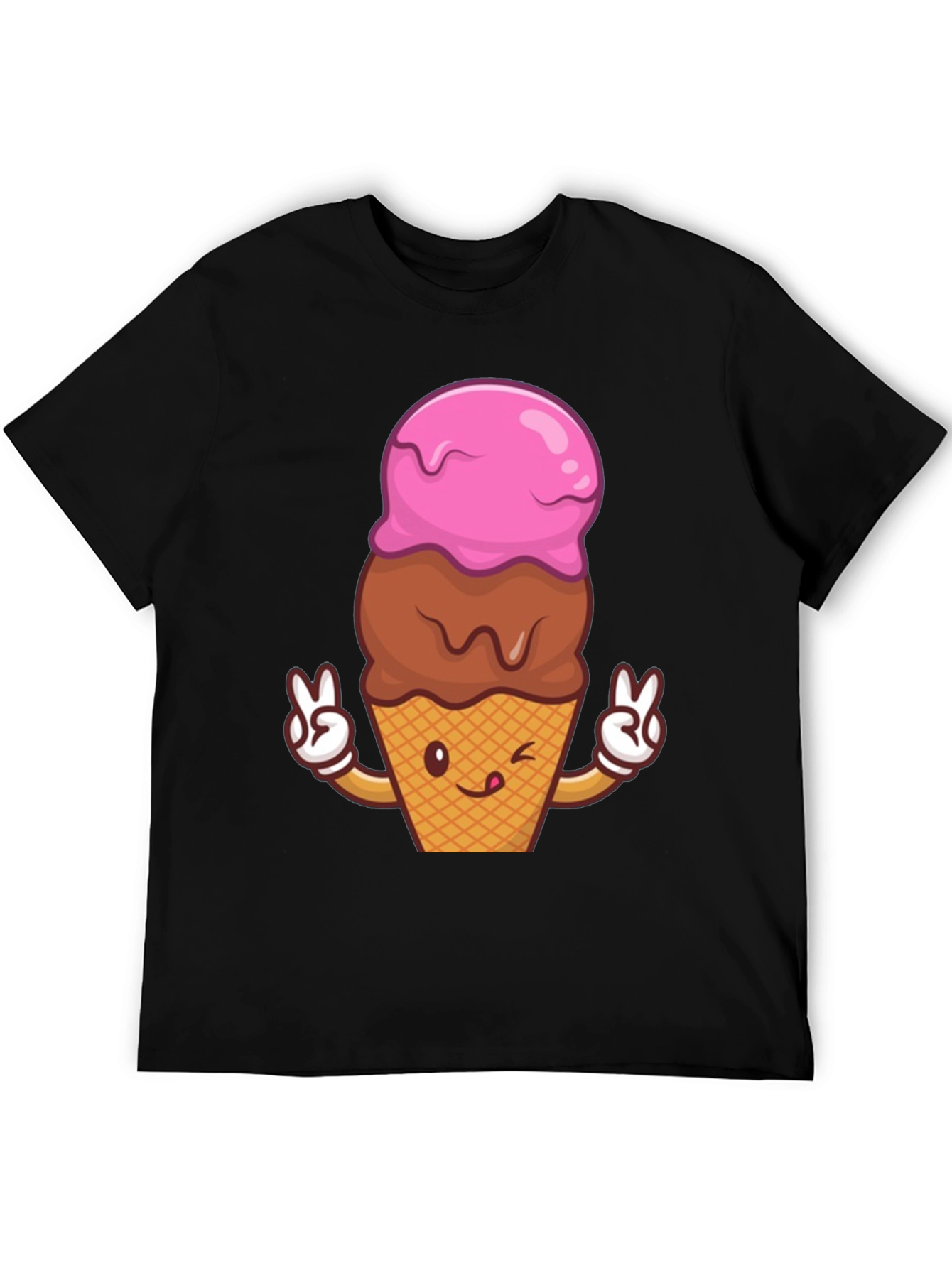 Ice Cream Cone Peace Sign Graphic Tee