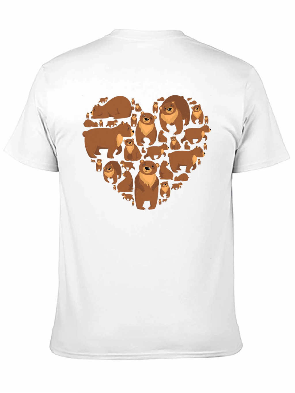Bear Heart Graphic T-Shirt - Casual Black Tee