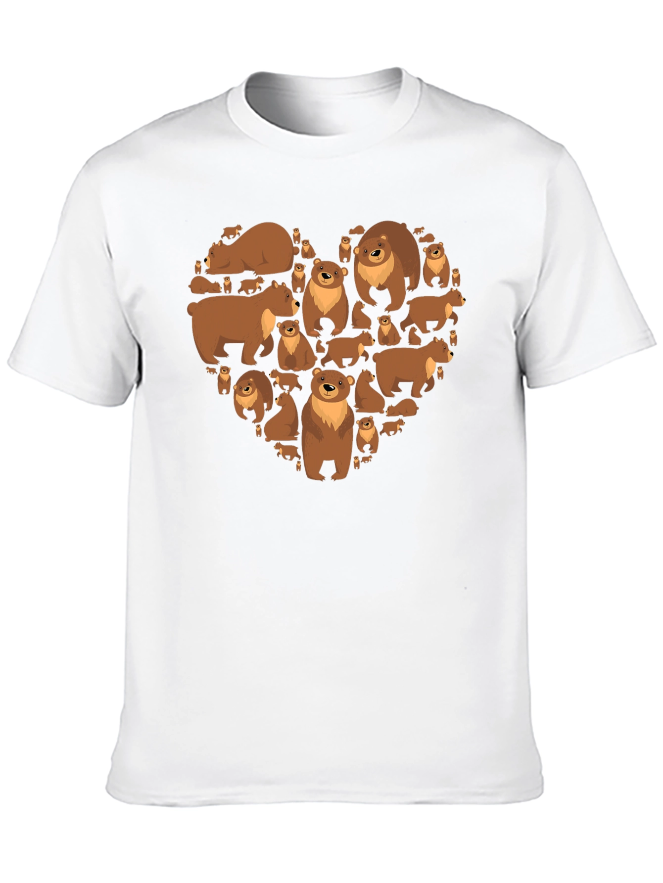 Bear Heart Graphic T-Shirt - Casual Black Tee