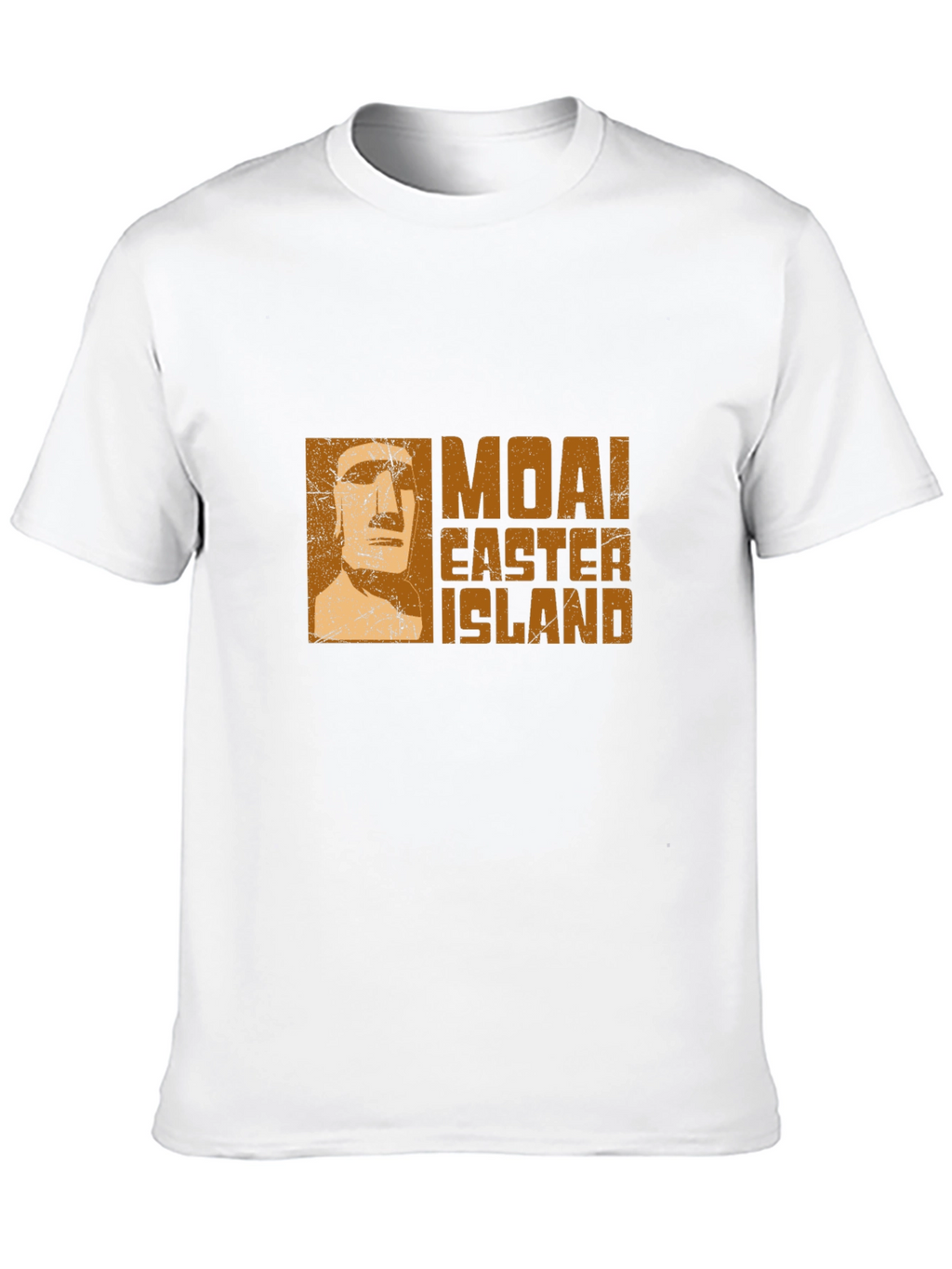 Moai Easter Island Graphic Tee - Black Cotton T-Shirt