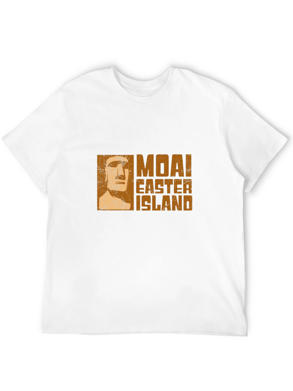 Moai Easter Island Graphic Tee - Black Cotton T-Shirt