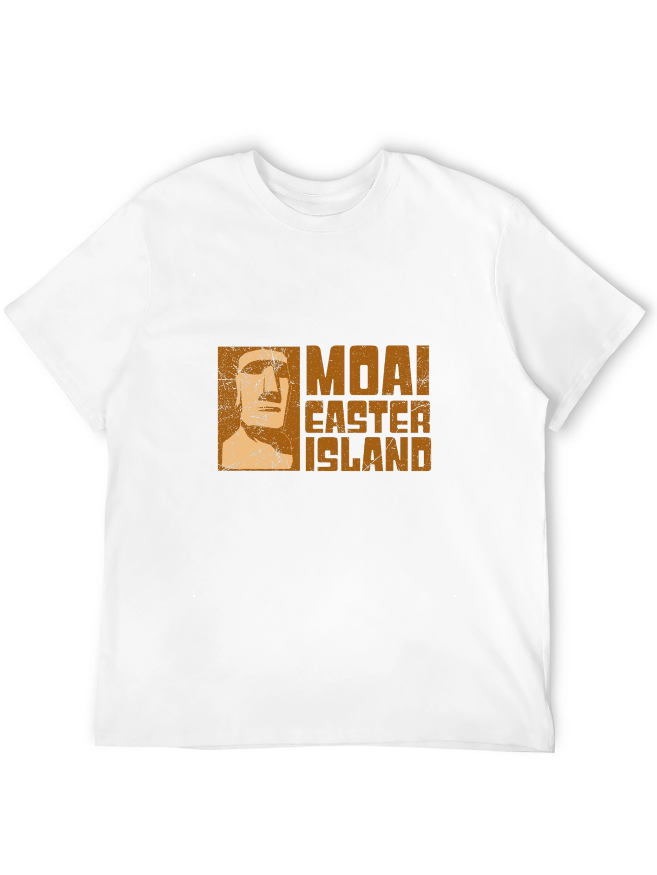 Moai Easter Island Graphic Tee - Black Cotton T-Shirt