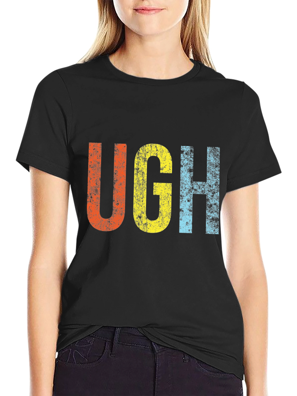 Retro UGH T-Shirt - Distressed Graphic Tee
