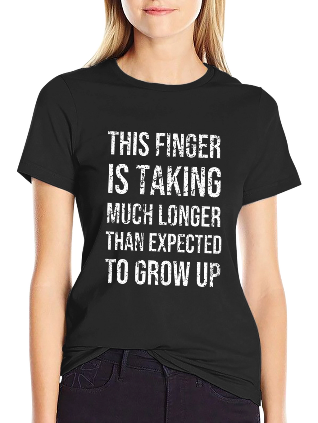 Humorous Finger Growing Up T-Shirt