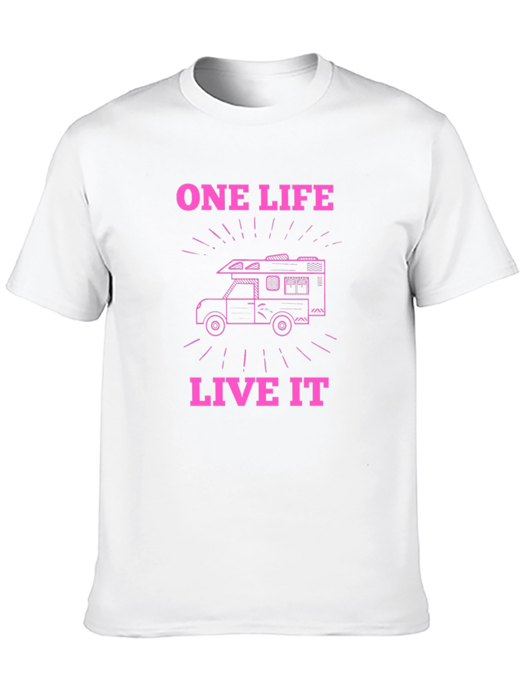 One Life Live It Pink RV Graphic Black T-Shirt