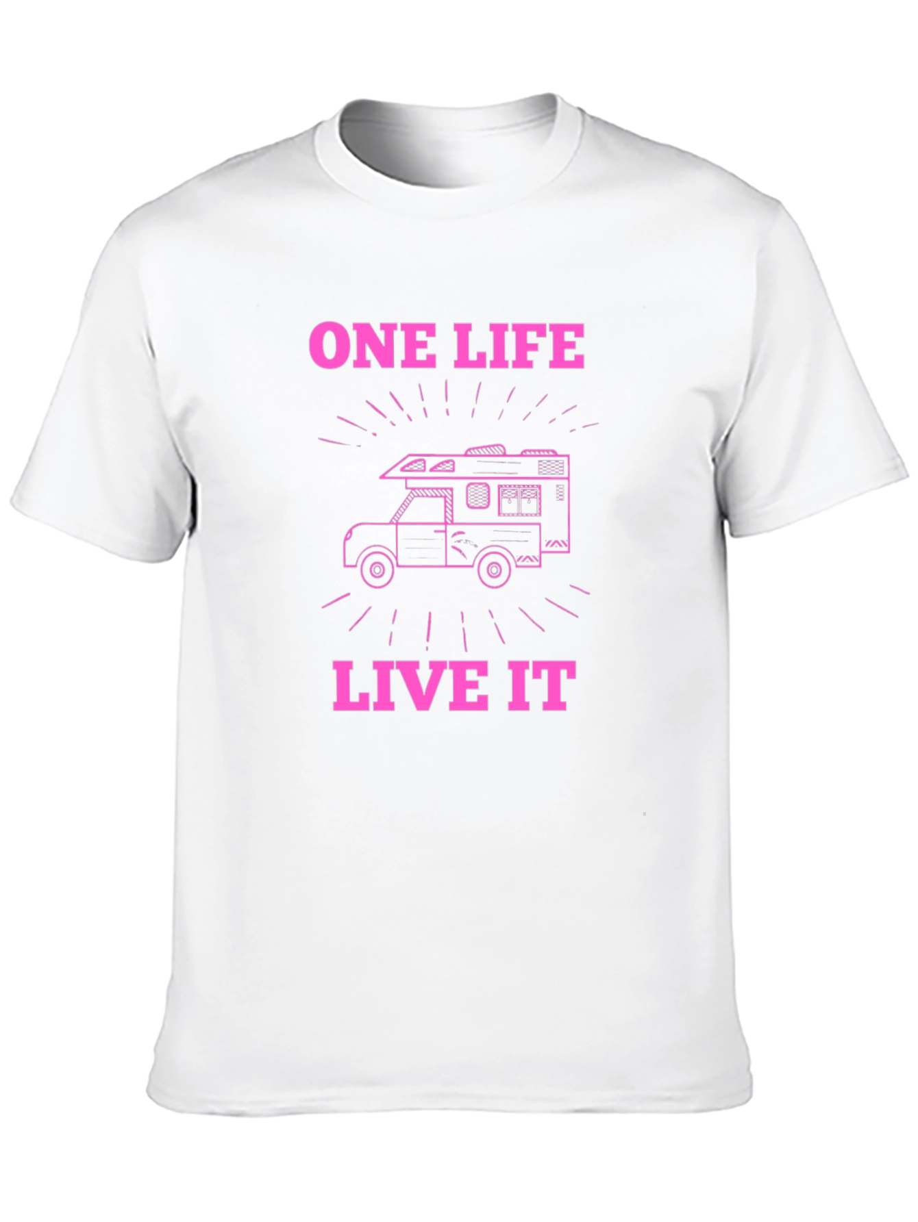 One Life Live It Pink RV Graphic Black T-Shirt