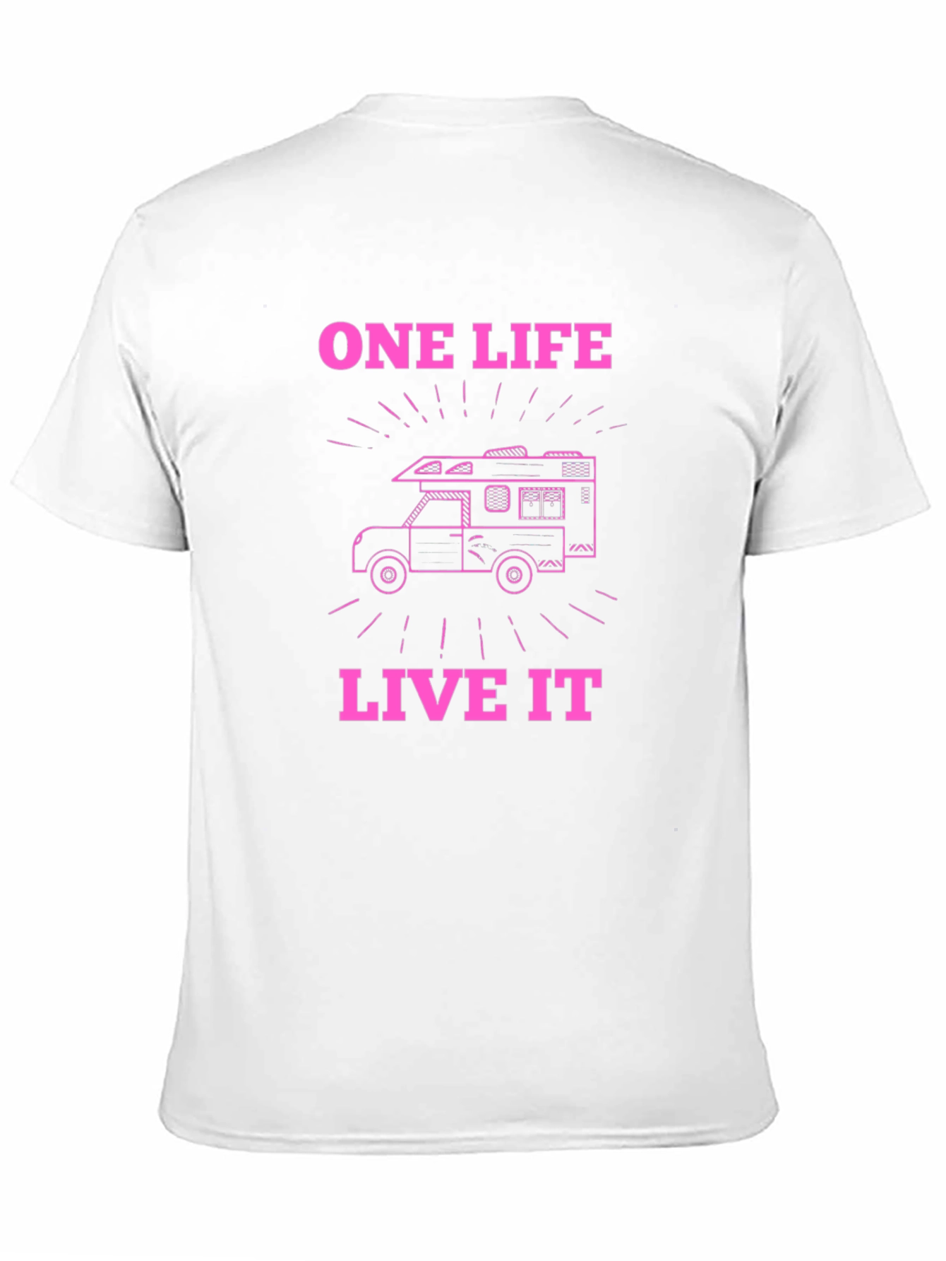 One Life Live It Pink RV Graphic Black T-Shirt