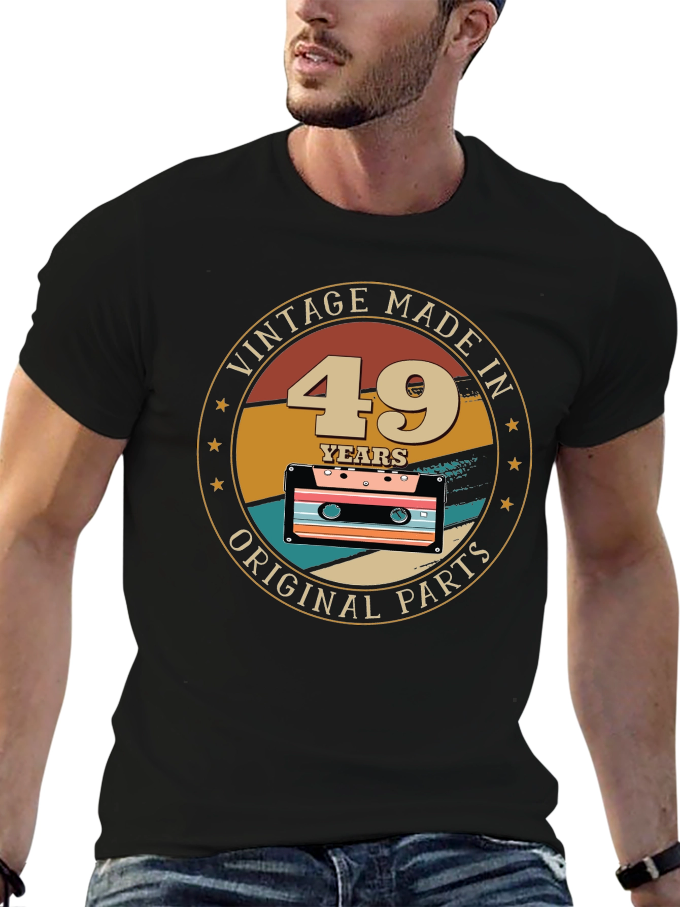 Vintage 49 Years Original Parts Cassette T-Shirt