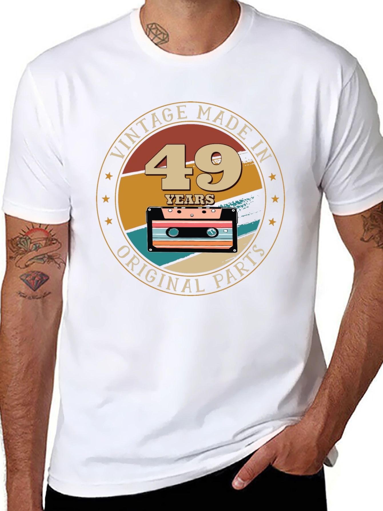 Vintage 49 Years Original Parts Cassette T-Shirt