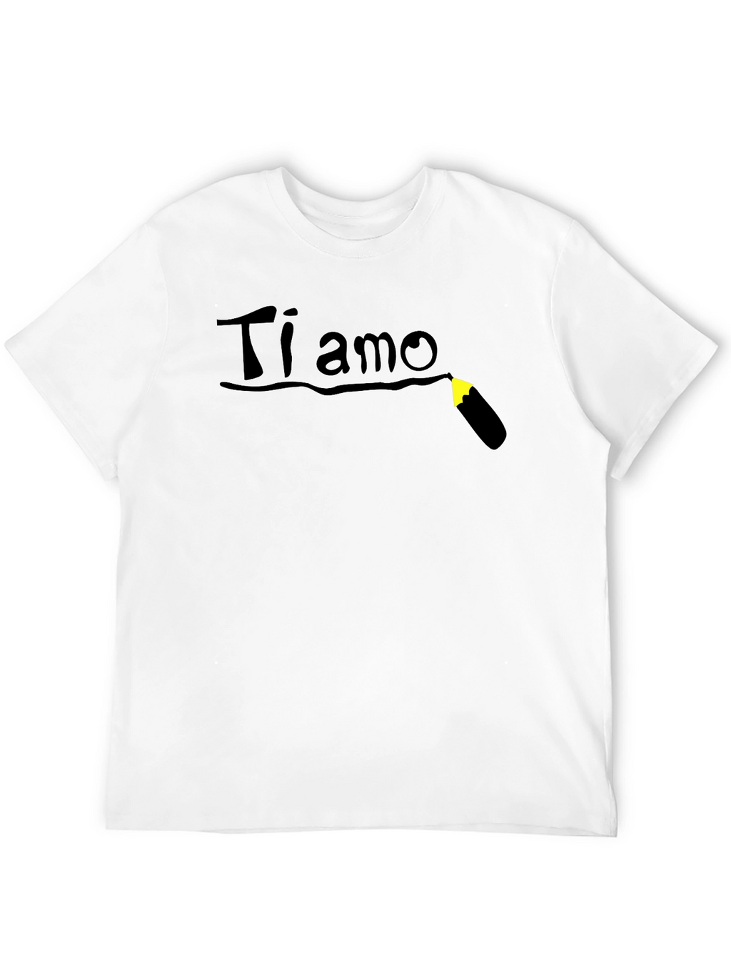 Ti Amo T-Shirt - Black Cotton Graphic Tee