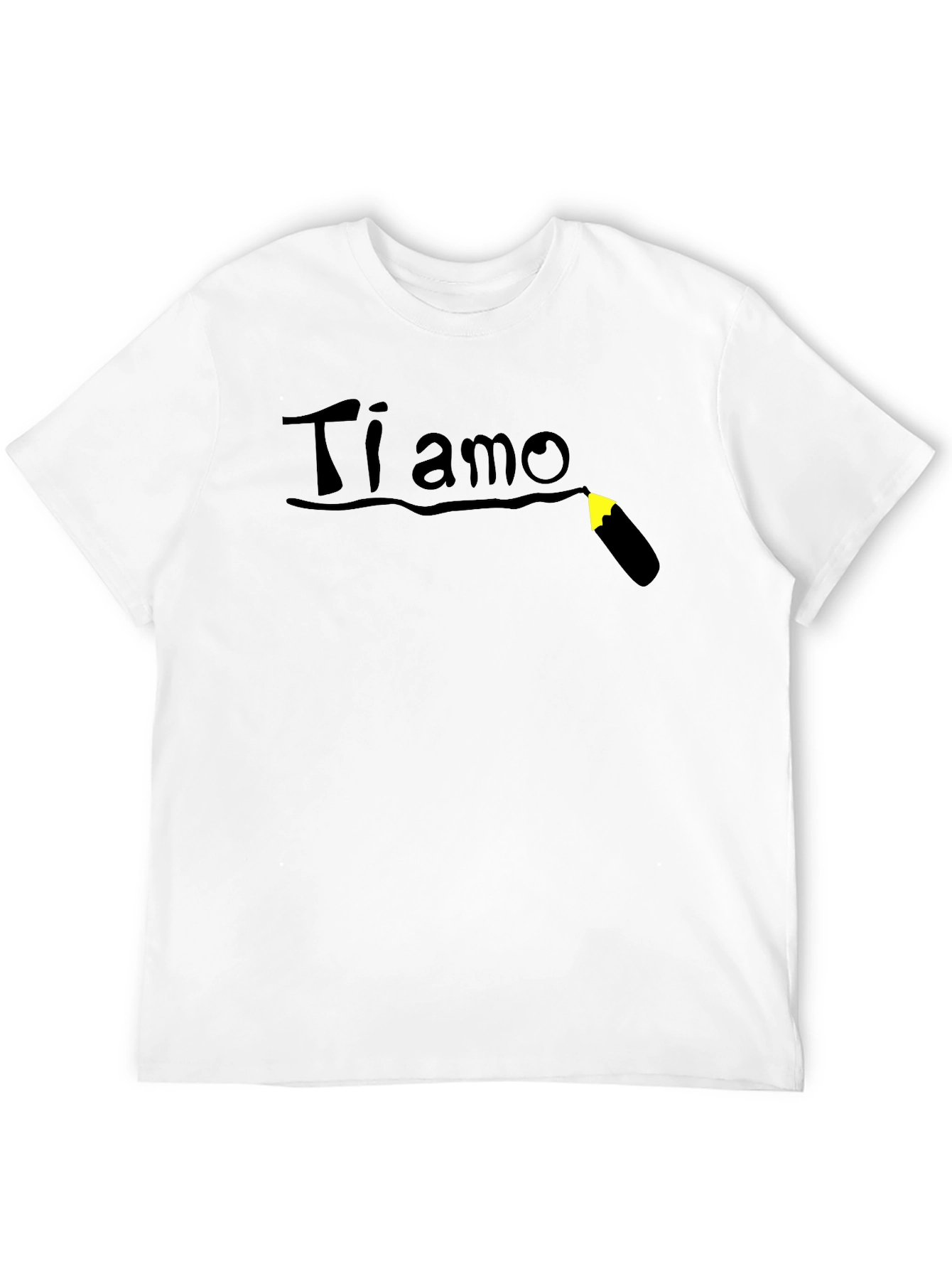 Ti Amo T-Shirt - Black Cotton Graphic Tee