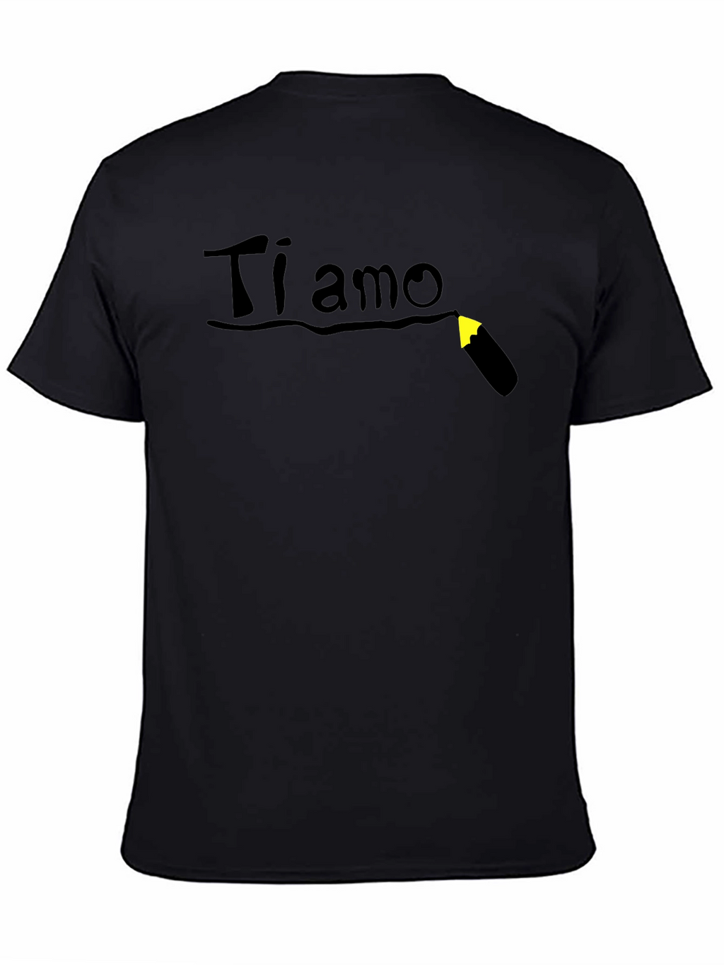 Ti Amo T-Shirt - Black Cotton Graphic Tee