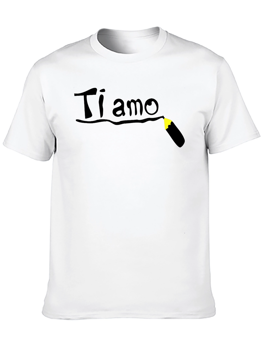 Ti Amo T-Shirt - Black Cotton Graphic Tee