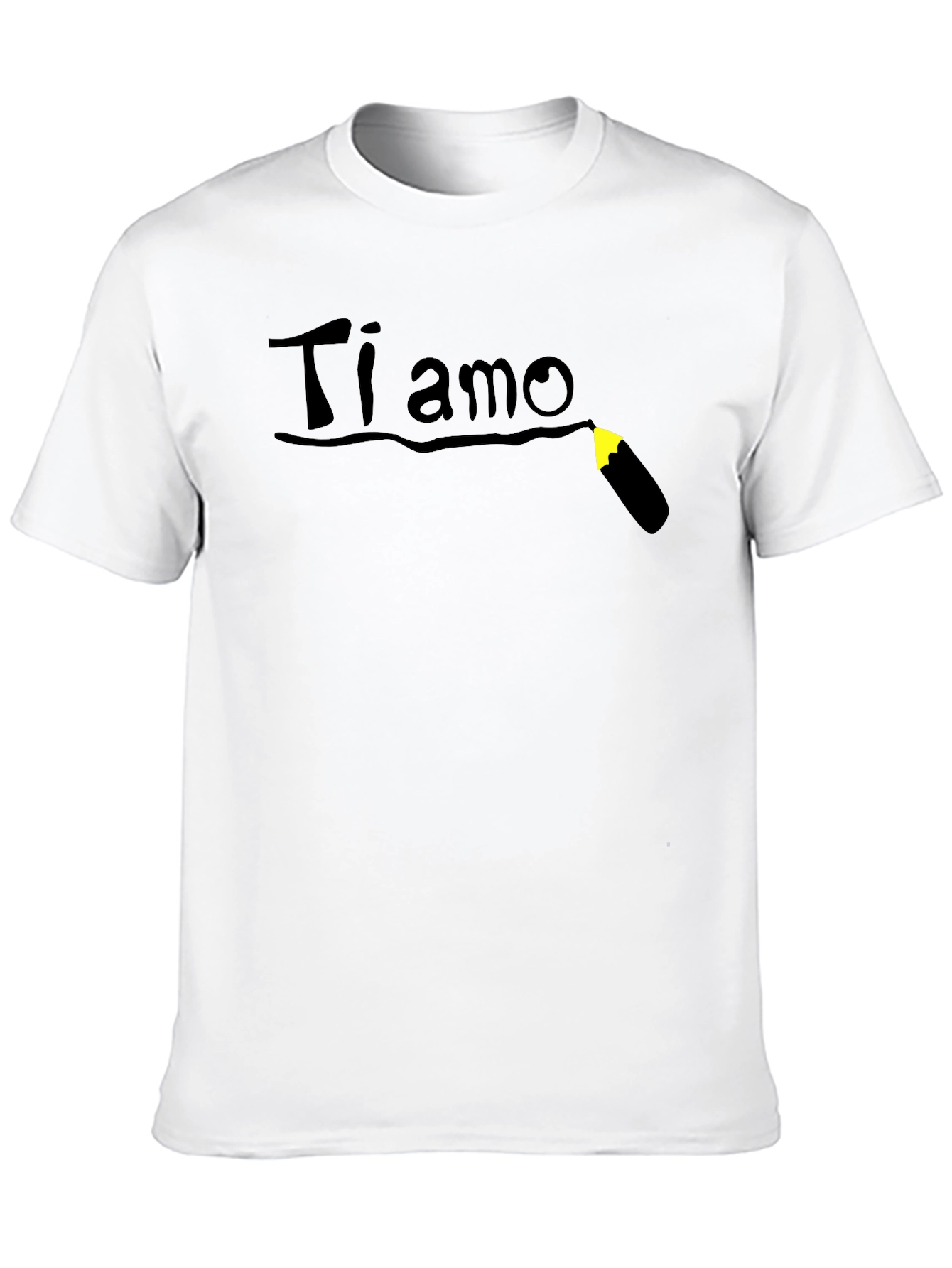 Ti Amo T-Shirt - Black Cotton Graphic Tee