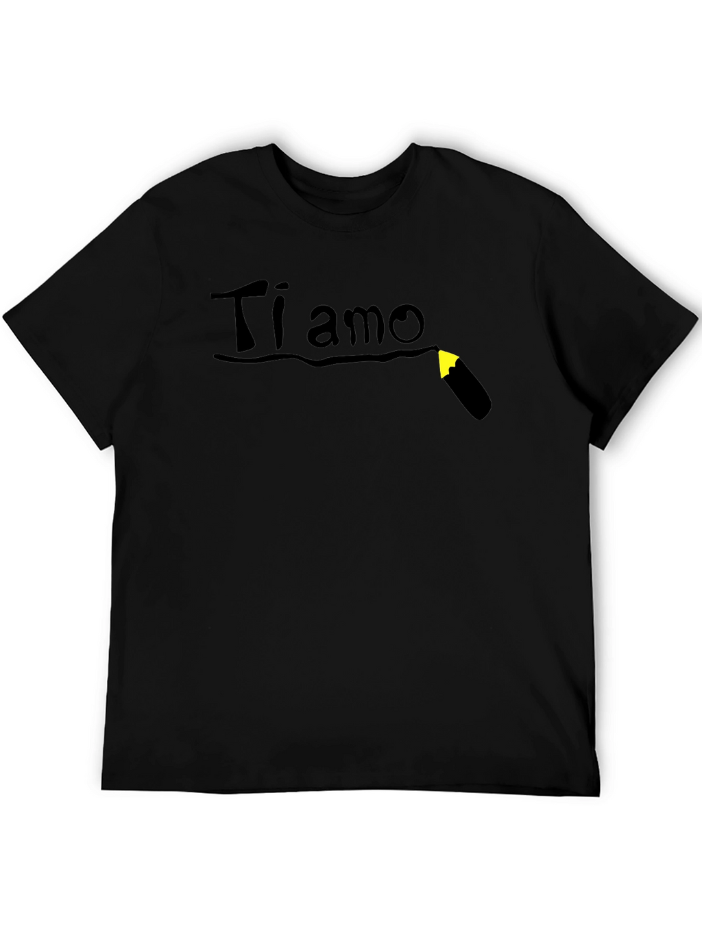Ti Amo T-Shirt - Black Cotton Graphic Tee