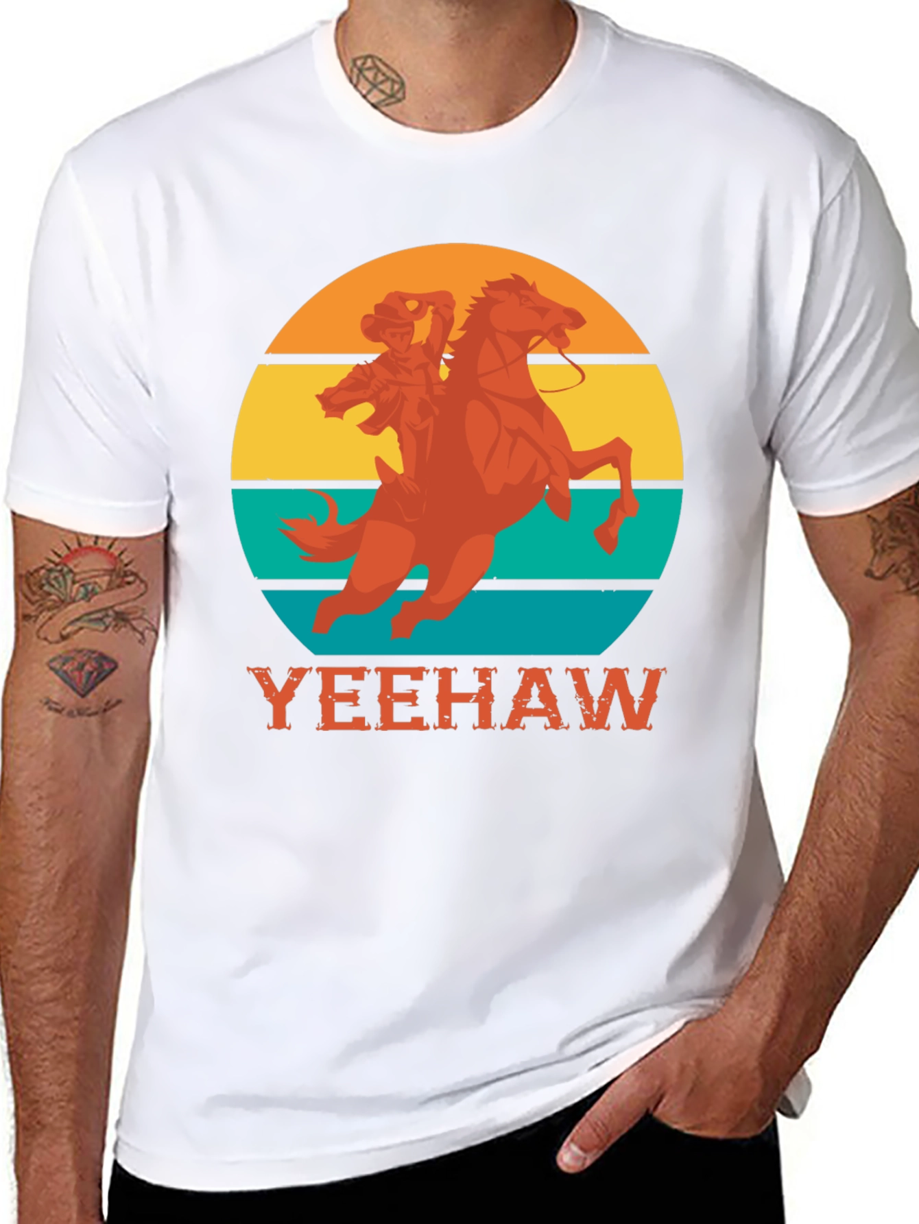 Yeehaw Cowboy Horse Graphic Tee