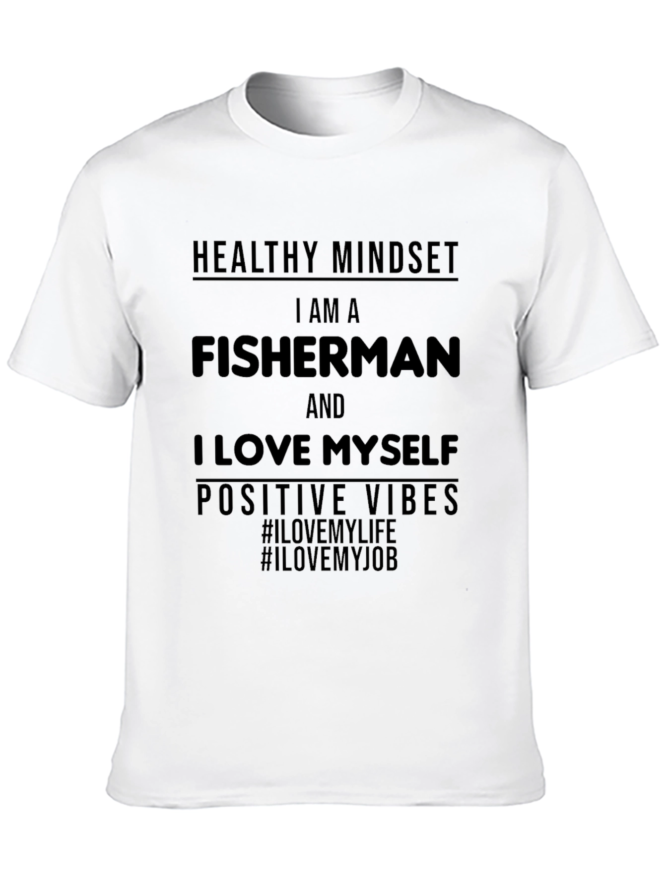 Fisherman Positive Vibes Graphic Tee