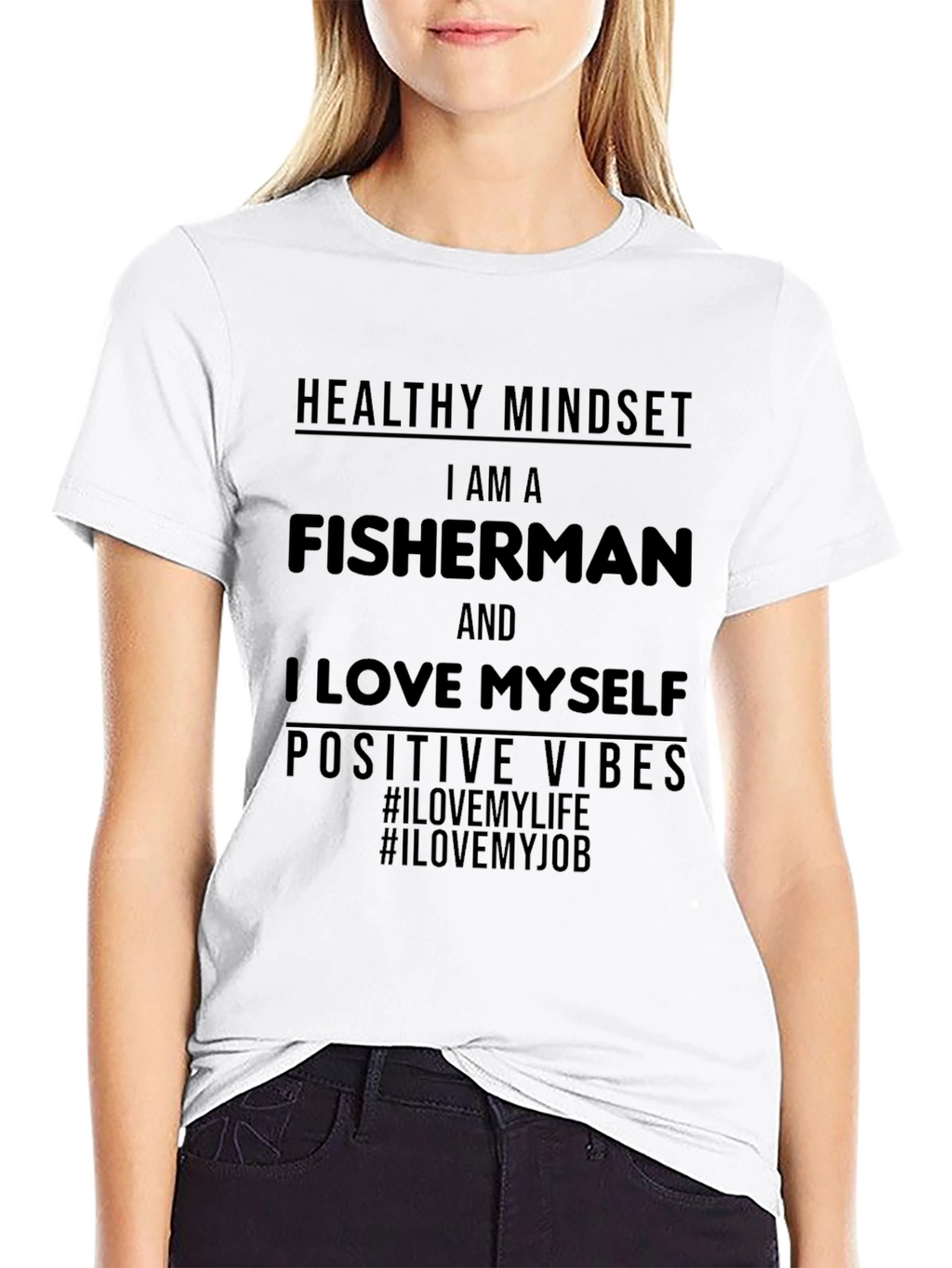 Fisherman Positive Vibes Graphic Tee
