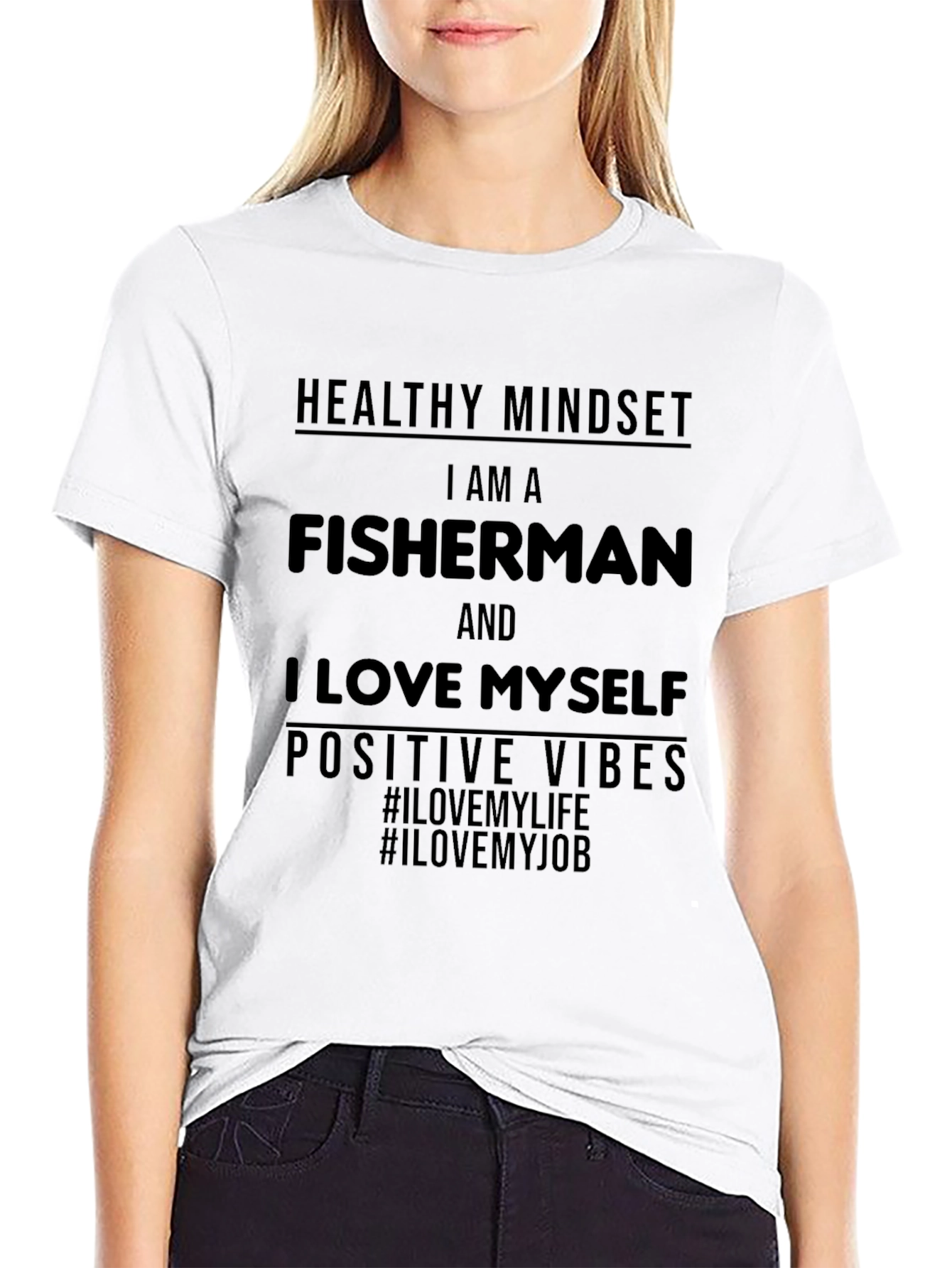 Fisherman Positive Vibes Graphic Tee