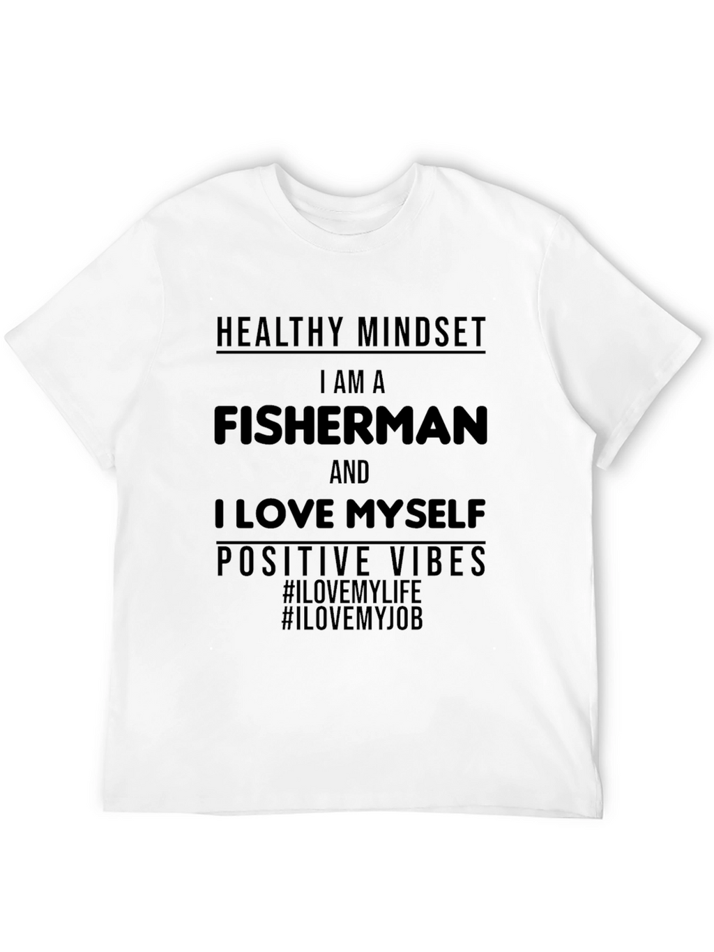 Fisherman Positive Vibes Graphic Tee