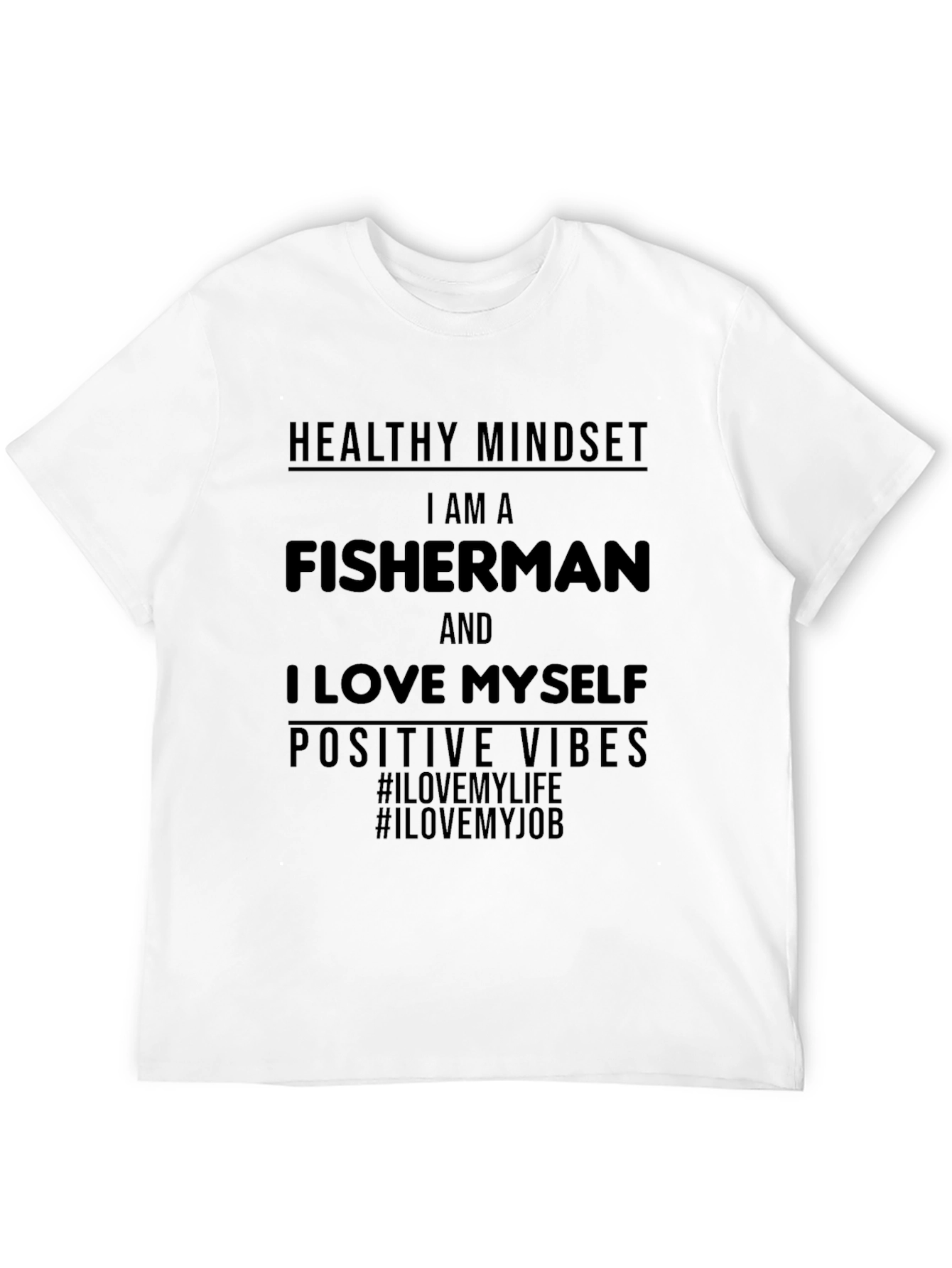 Fisherman Positive Vibes Graphic Tee