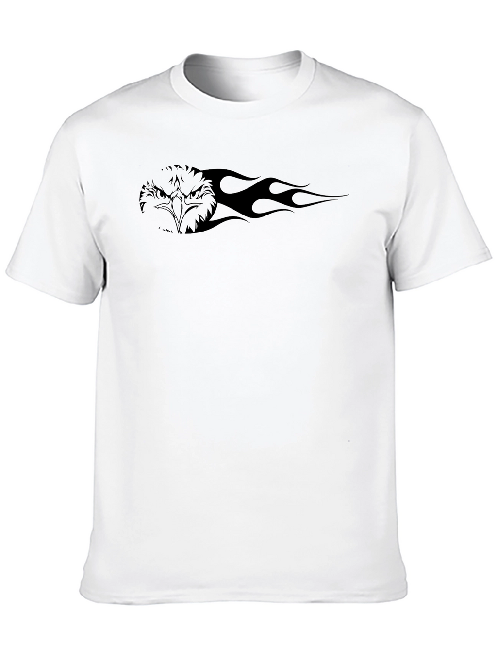 Black Eagle Fire Graphic Mens T-Shirt