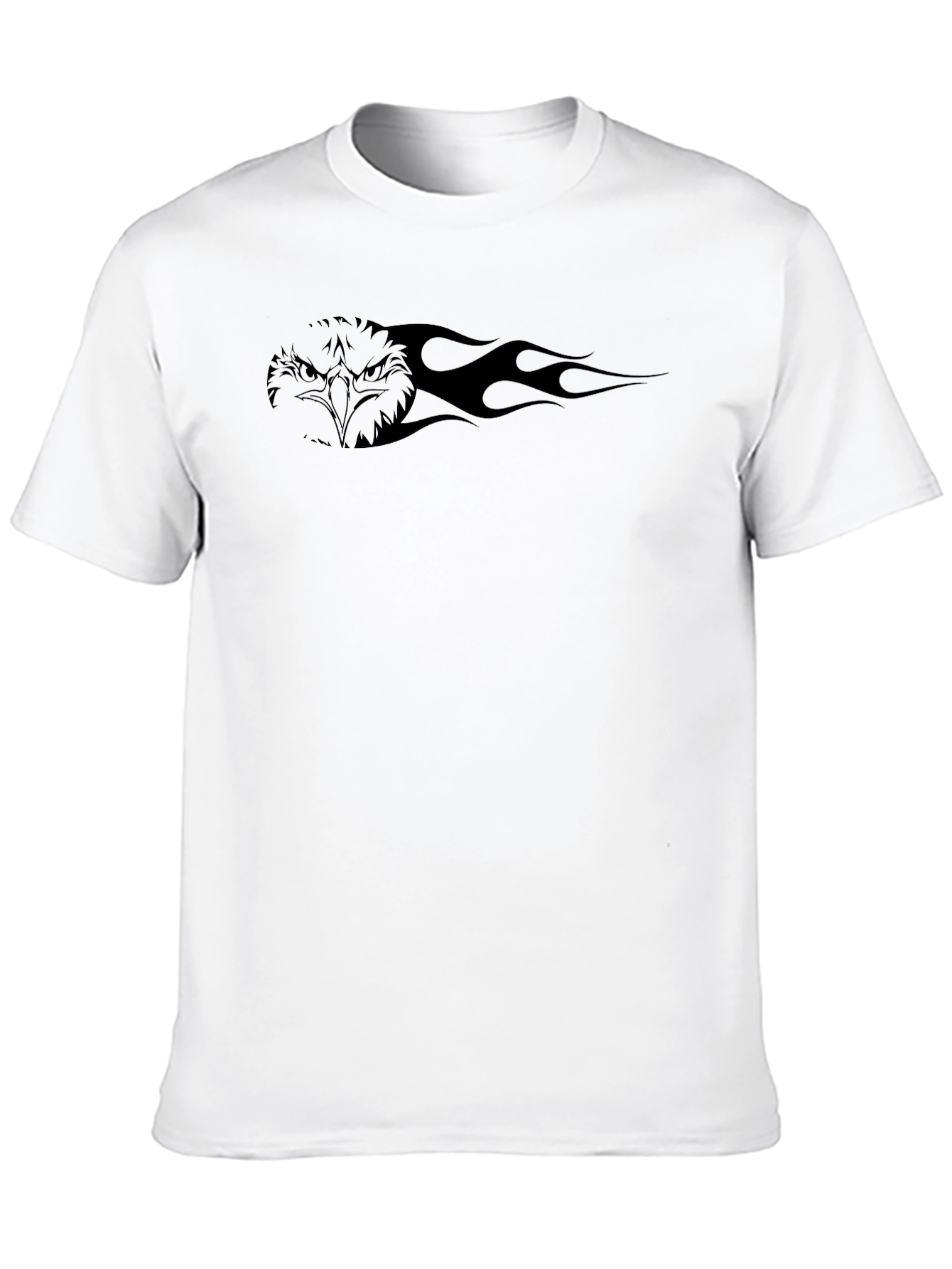 Black Eagle Fire Graphic Mens T-Shirt