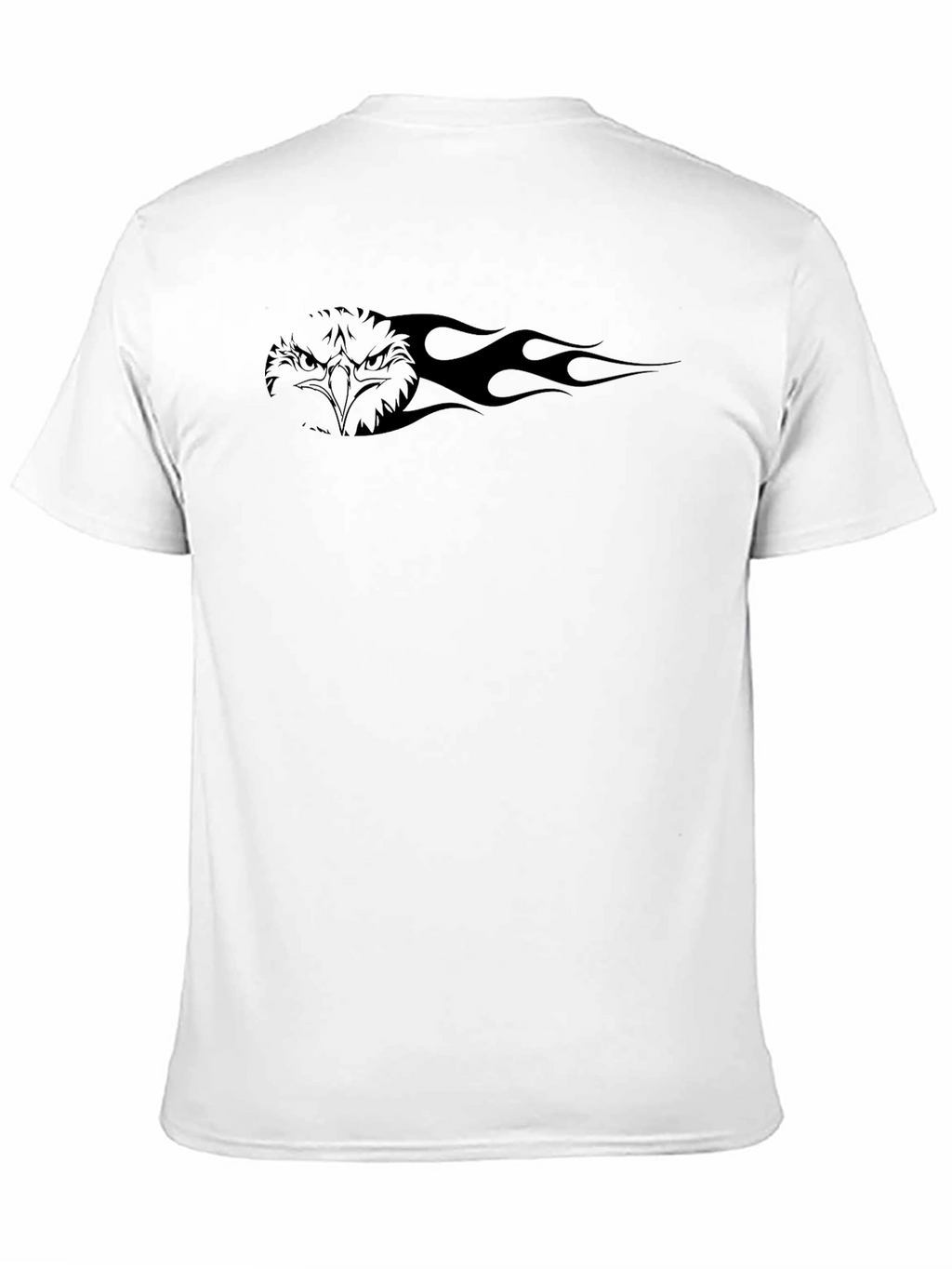 Black Eagle Fire Graphic Mens T-Shirt