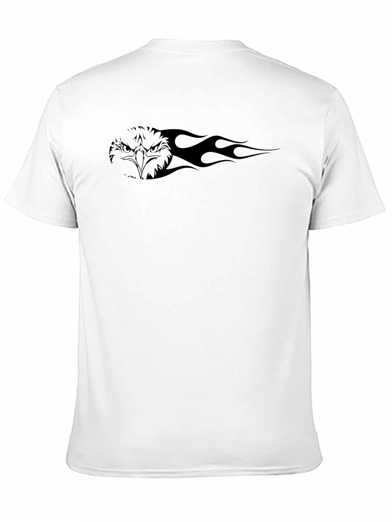 Black Eagle Fire Graphic Mens T-Shirt