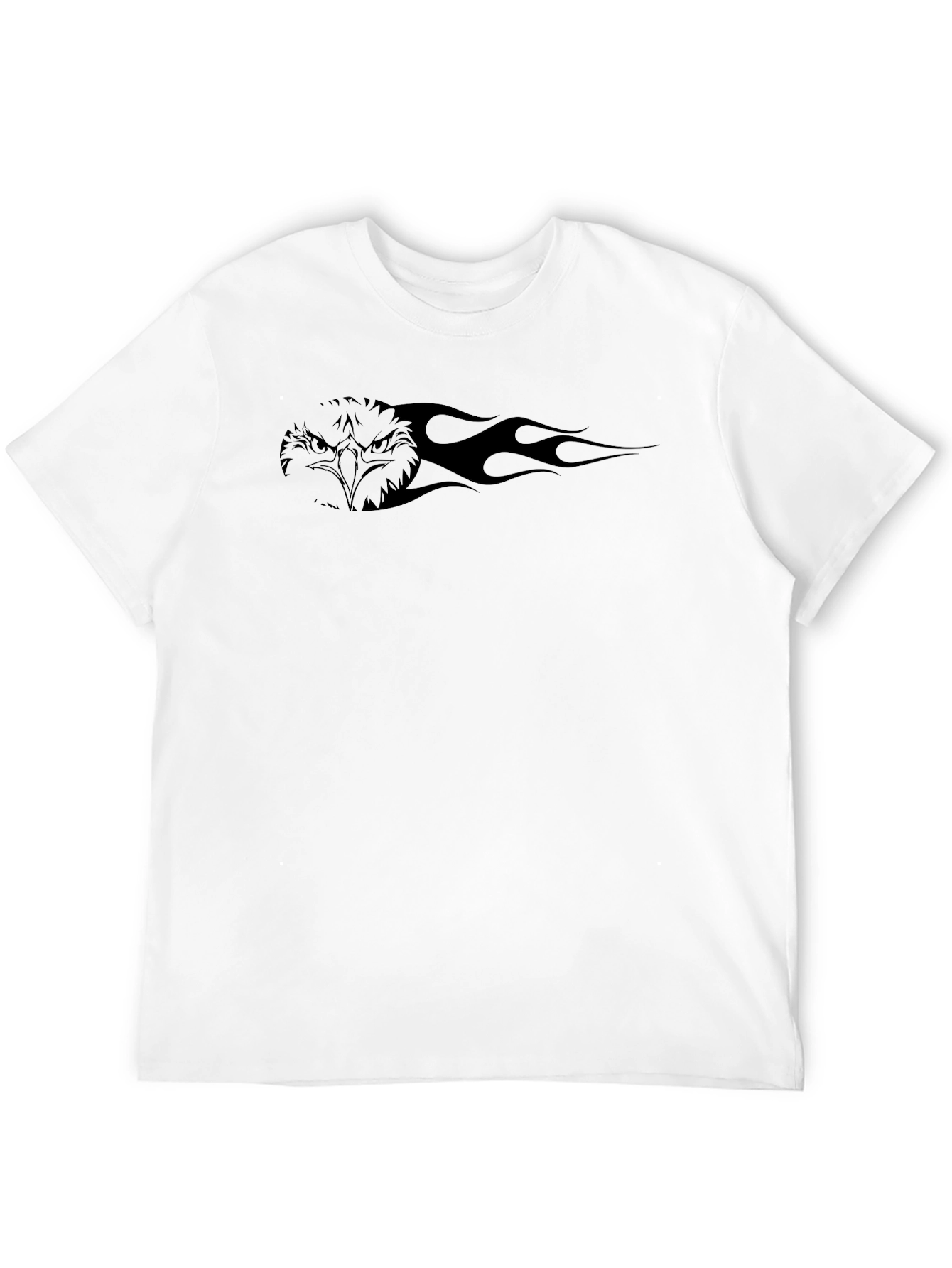 Black Eagle Fire Graphic Mens T-Shirt