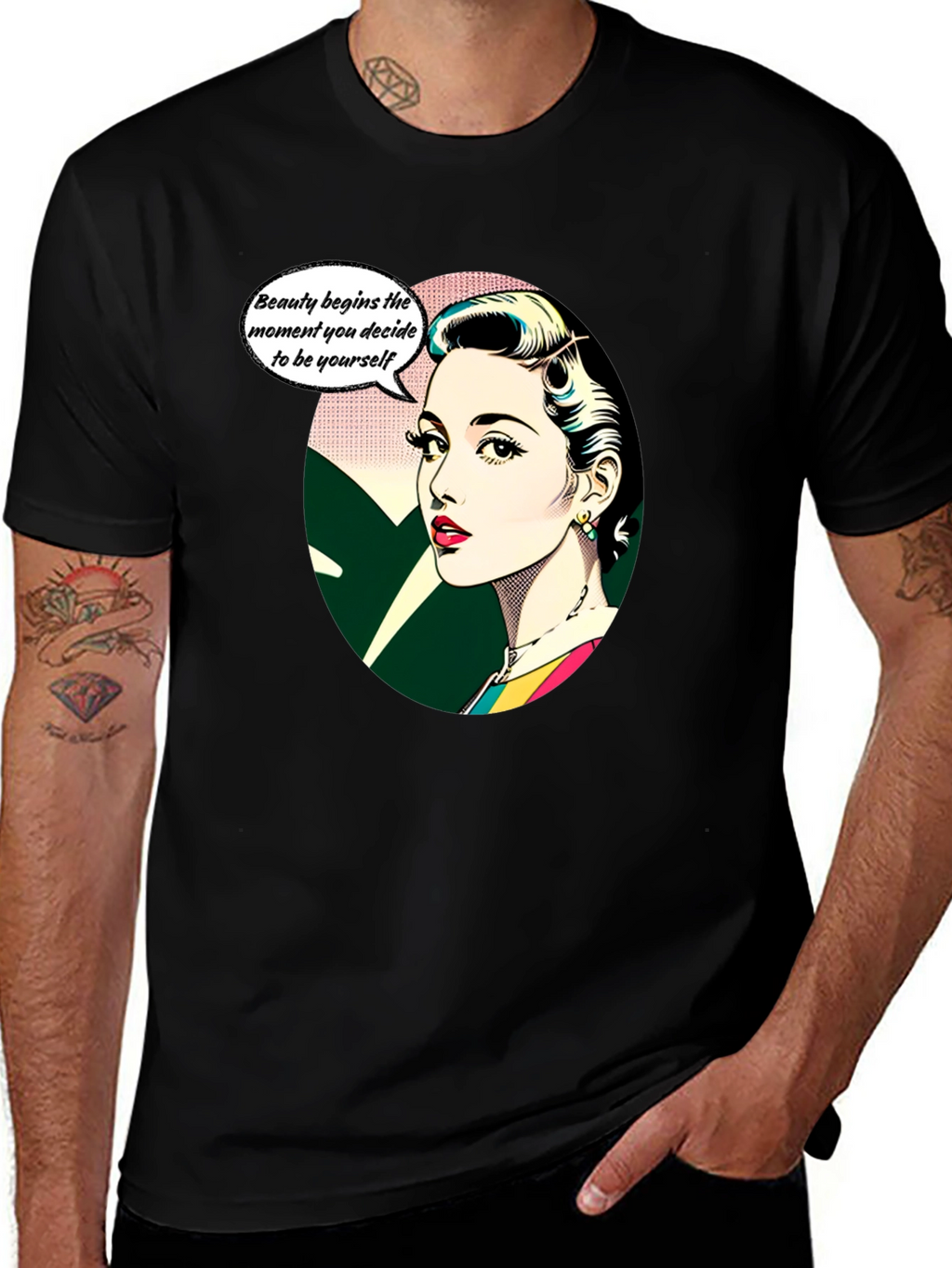 Retro Beauty T-Shirt - Empowering Womens Graphic Tee