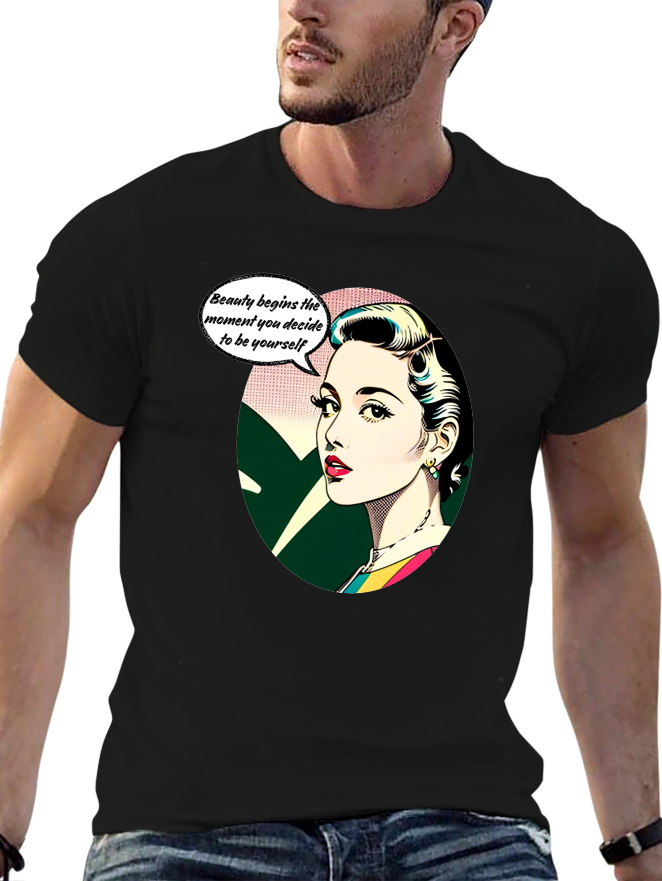 Retro Beauty T-Shirt - Empowering Womens Graphic Tee