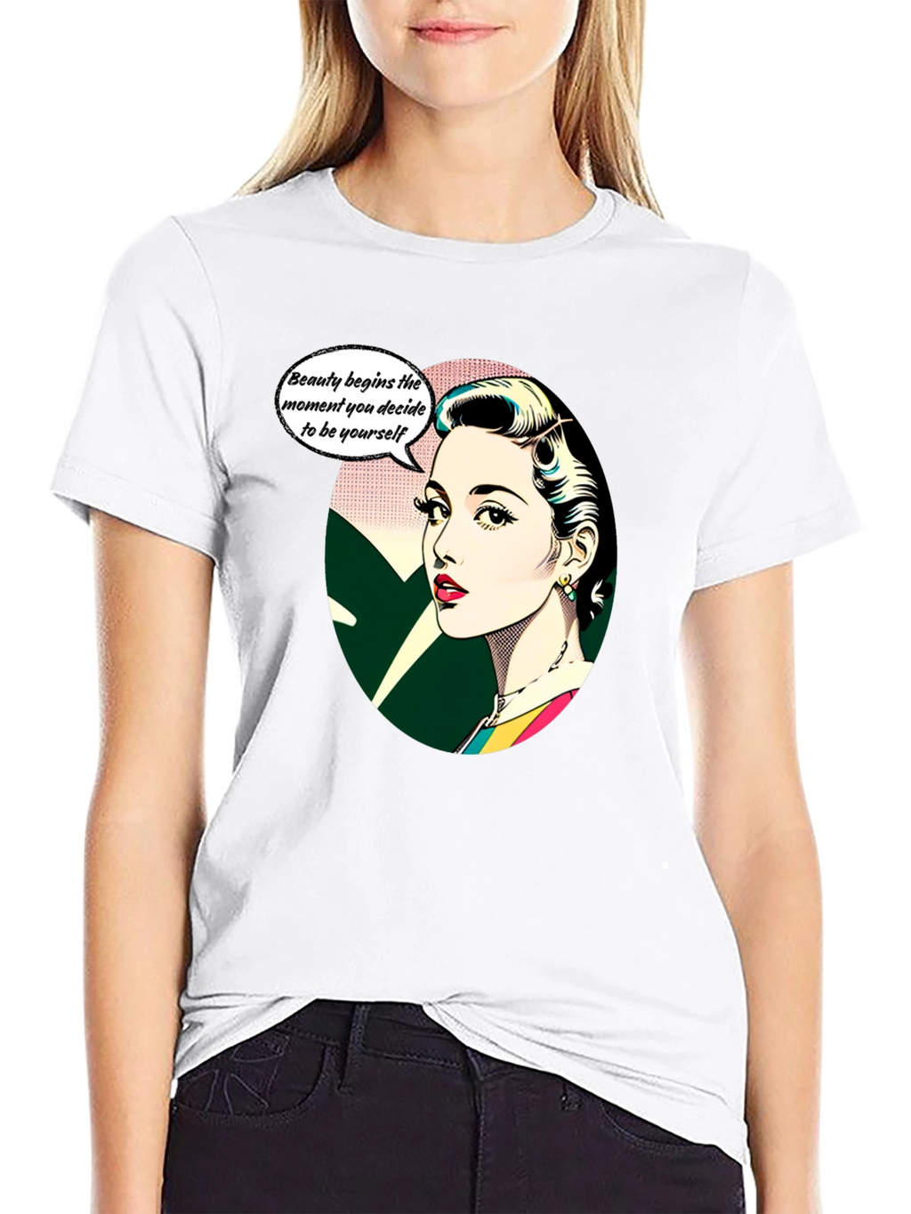 Retro Beauty T-Shirt - Empowering Womens Graphic Tee