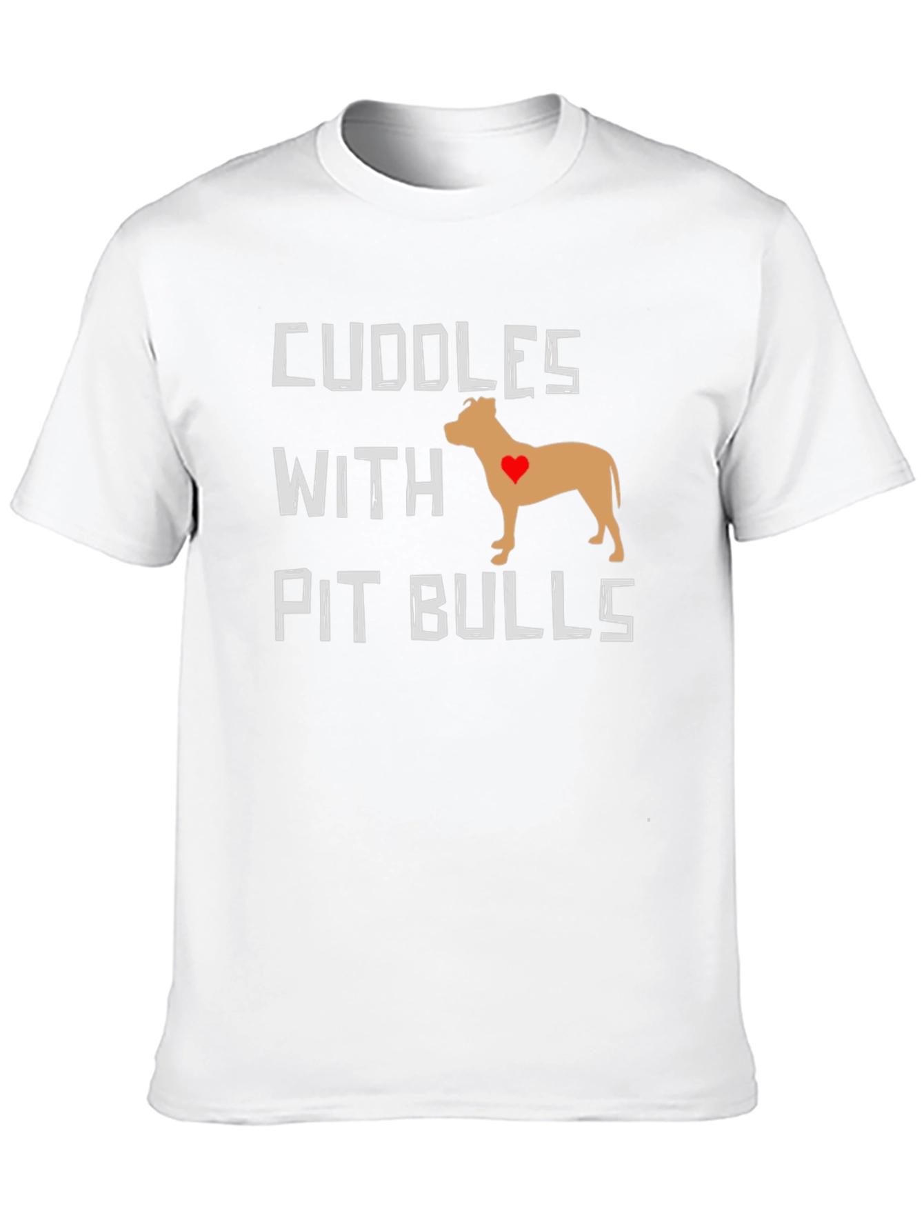 Cuddles with Pit Bulls Graphic T-Shirt - Black