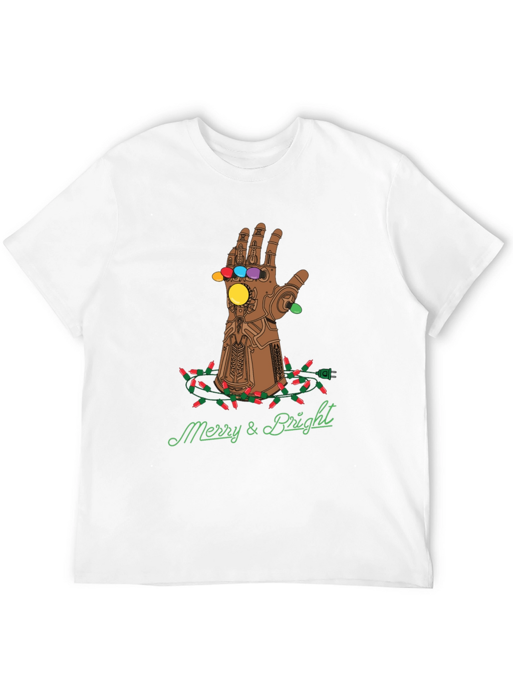 Merry & Bright Thanos Gauntlet Christmas T-Shirt