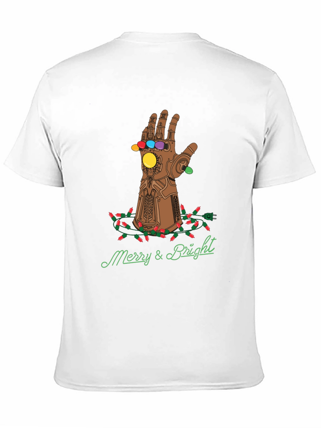 Merry & Bright Thanos Gauntlet Christmas T-Shirt