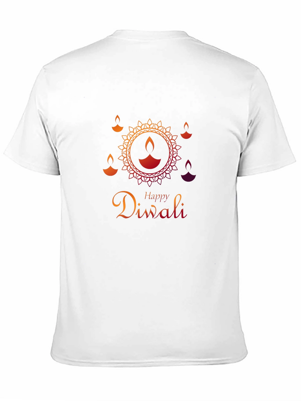 Happy Diwali Graphic Tee - Black Cotton Blend