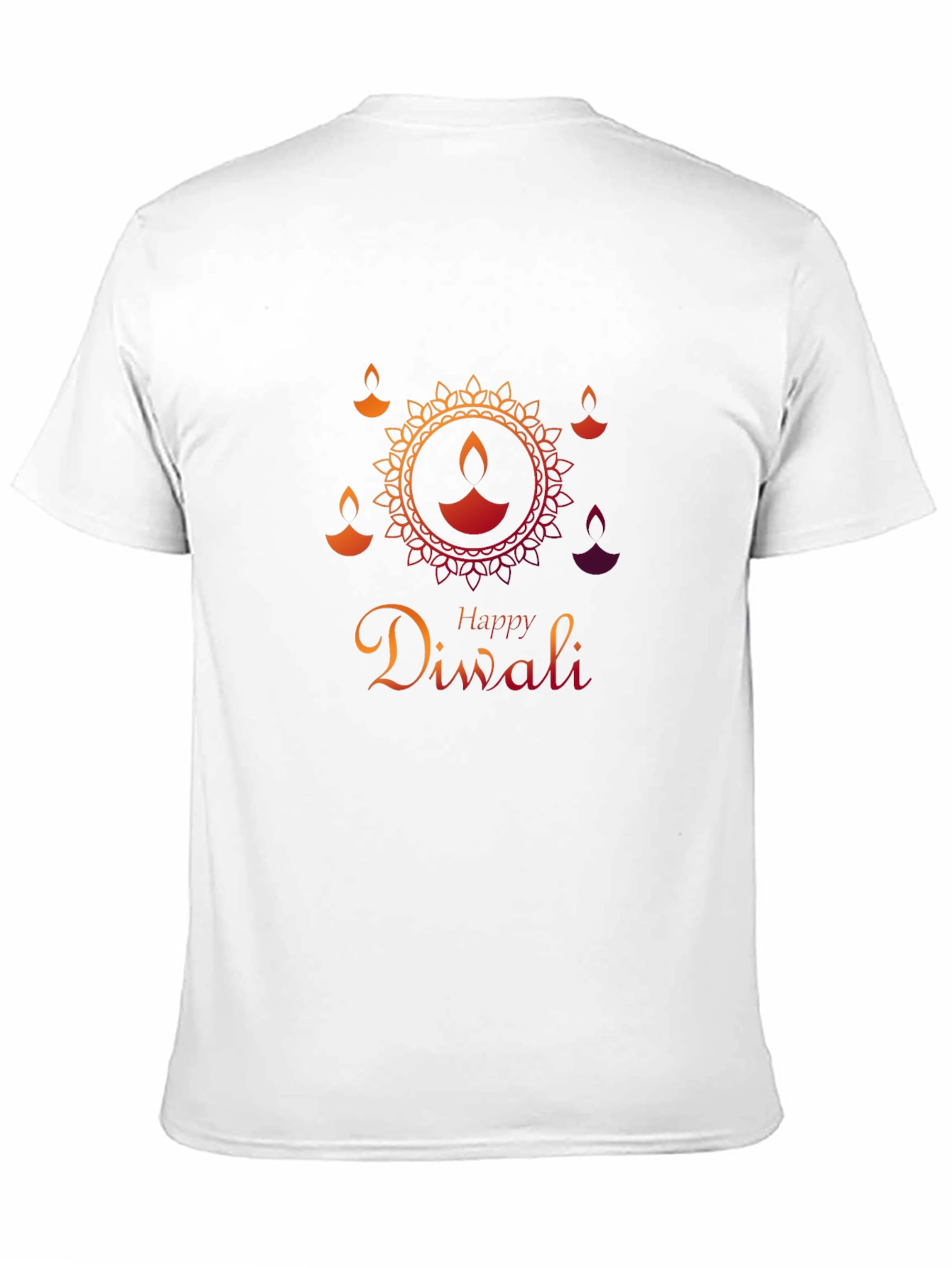 Happy Diwali Graphic Tee - Black Cotton Blend