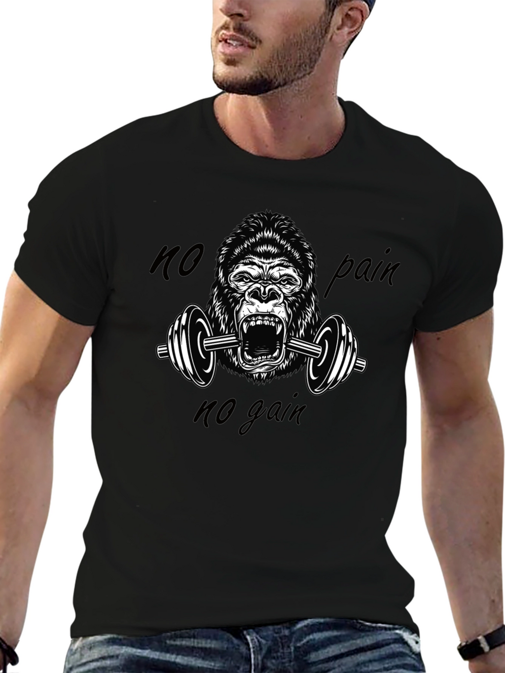 No Pain No Gain Gorilla Gym T-Shirt