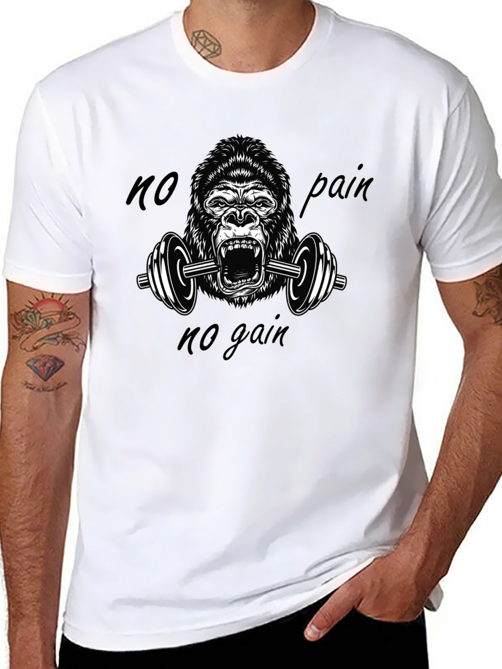 No Pain No Gain Gorilla Gym T-Shirt