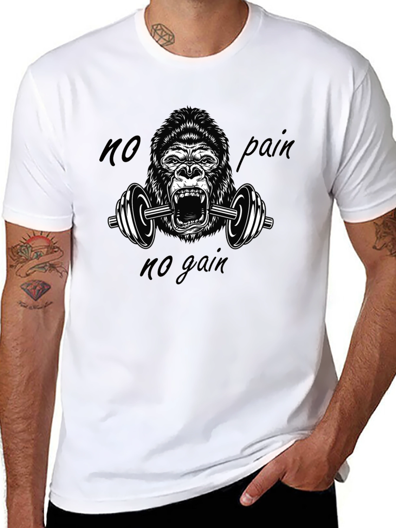 No Pain No Gain Gorilla Gym T-Shirt